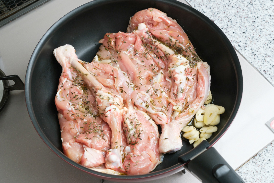 チキン調理工程1